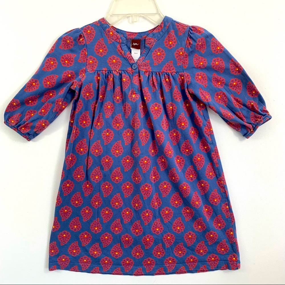 Tea Collection girls size 7 blue pink